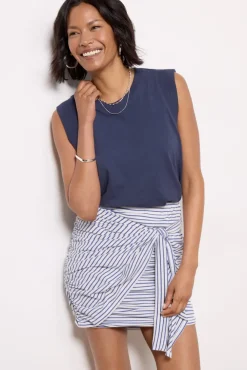 Tops & Tees<FAHERTY Sunwashed Slub Muscle Tank Navyblazer