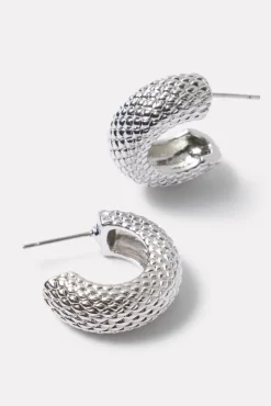 Jewelry<EVEREVE Sutton Textured Hoop Silver