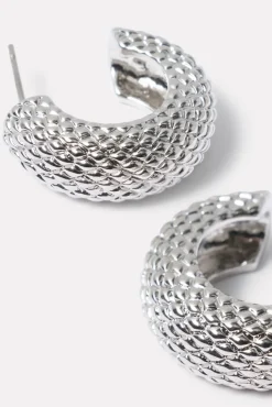 Jewelry<EVEREVE Sutton Textured Hoop Silver