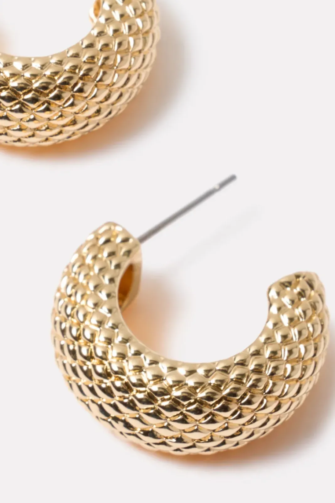 Jewelry<EVEREVE Sutton Textured Hoop Gold