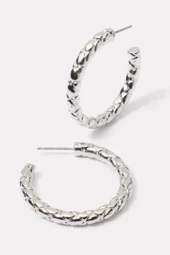 Jewelry<EVEREVE Tamra Textured Hoop Silver