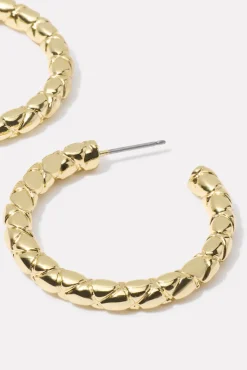 Jewelry<EVEREVE Tamra Textured Hoop Gold