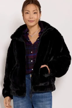 Blazers & Jackets<UGG Tash Faux Fur Jacket Black