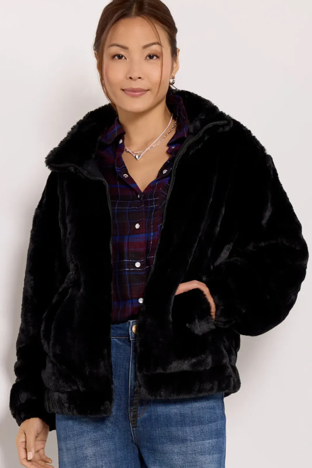 Blazers & Jackets<UGG Tash Faux Fur Jacket Black