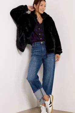 Blazers & Jackets<UGG Tash Faux Fur Jacket Black