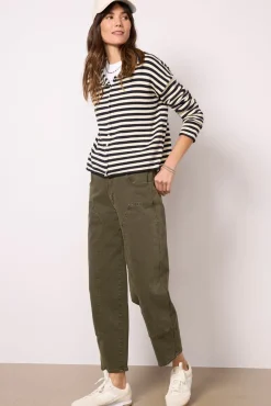 Sweaters<ALEX MILL Taylor Cardigan Navy/Ivorystripe
