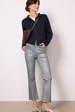Sweaters<ALEX MILL Taylor Roll Neck Cardigan Navy