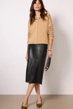 Sweaters<ALEX MILL Taylor Roll Neck Cardigan Camel