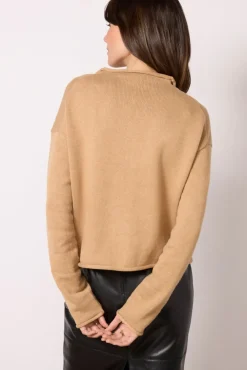 Sweaters<ALEX MILL Taylor Roll Neck Cardigan Camel