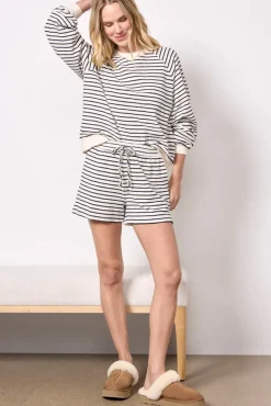 Shorts & Cutoffs|Matching Sets<RAILS Teddy Striped Short Sailorstripe