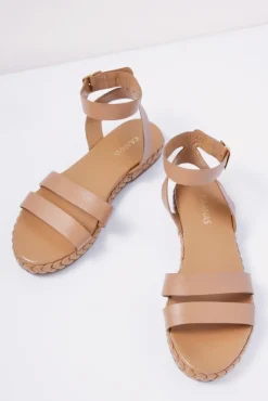 Shoes<KAANAS Terrazas Double Band Flatform Caramel