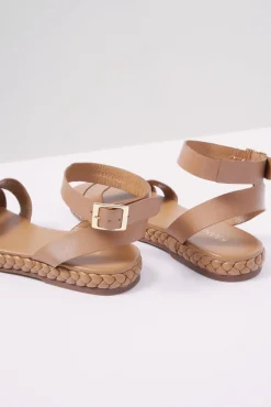Shoes<KAANAS Terrazas Double Band Flatform Caramel