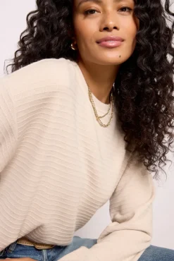 Tops & Tees<SANCTUARY Textured Ottoman Popover Frostedalmond