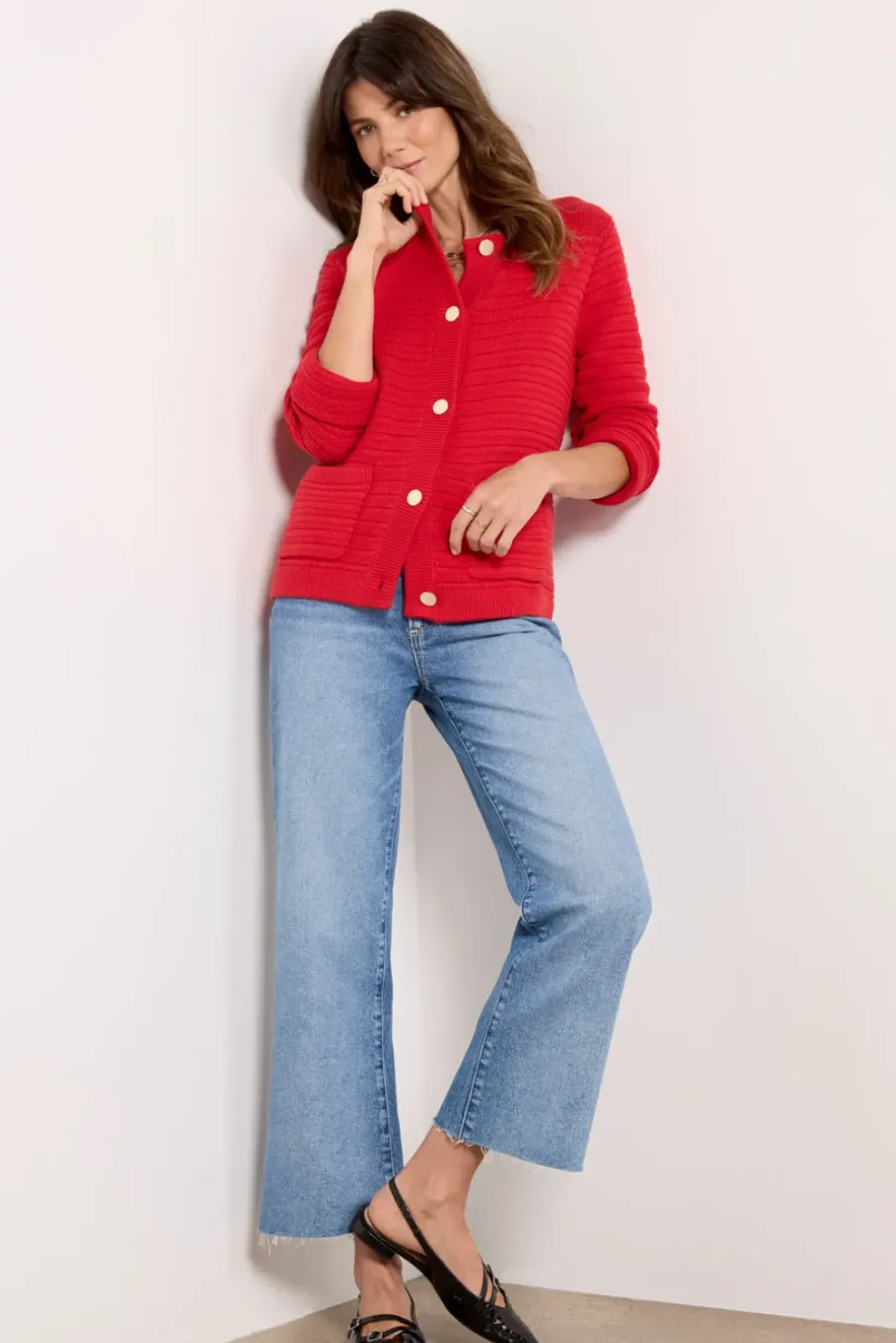 Sweaters<SANCTUARY The Elevated Cardigan Red