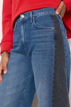 Jeans<MOTHER The Half Pipe Flood Blackandblue