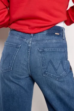 Jeans<MOTHER The Half Pipe Flood Blackandblue