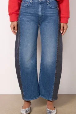 Jeans<MOTHER The Half Pipe Flood Blackandblue