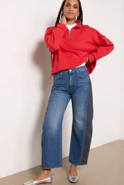 Jeans<MOTHER The Half Pipe Flood Blackandblue