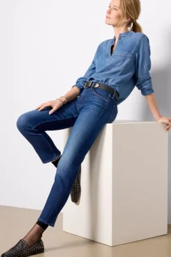 Jeans<MOTHER The MId Rise Rider Flood Tbk