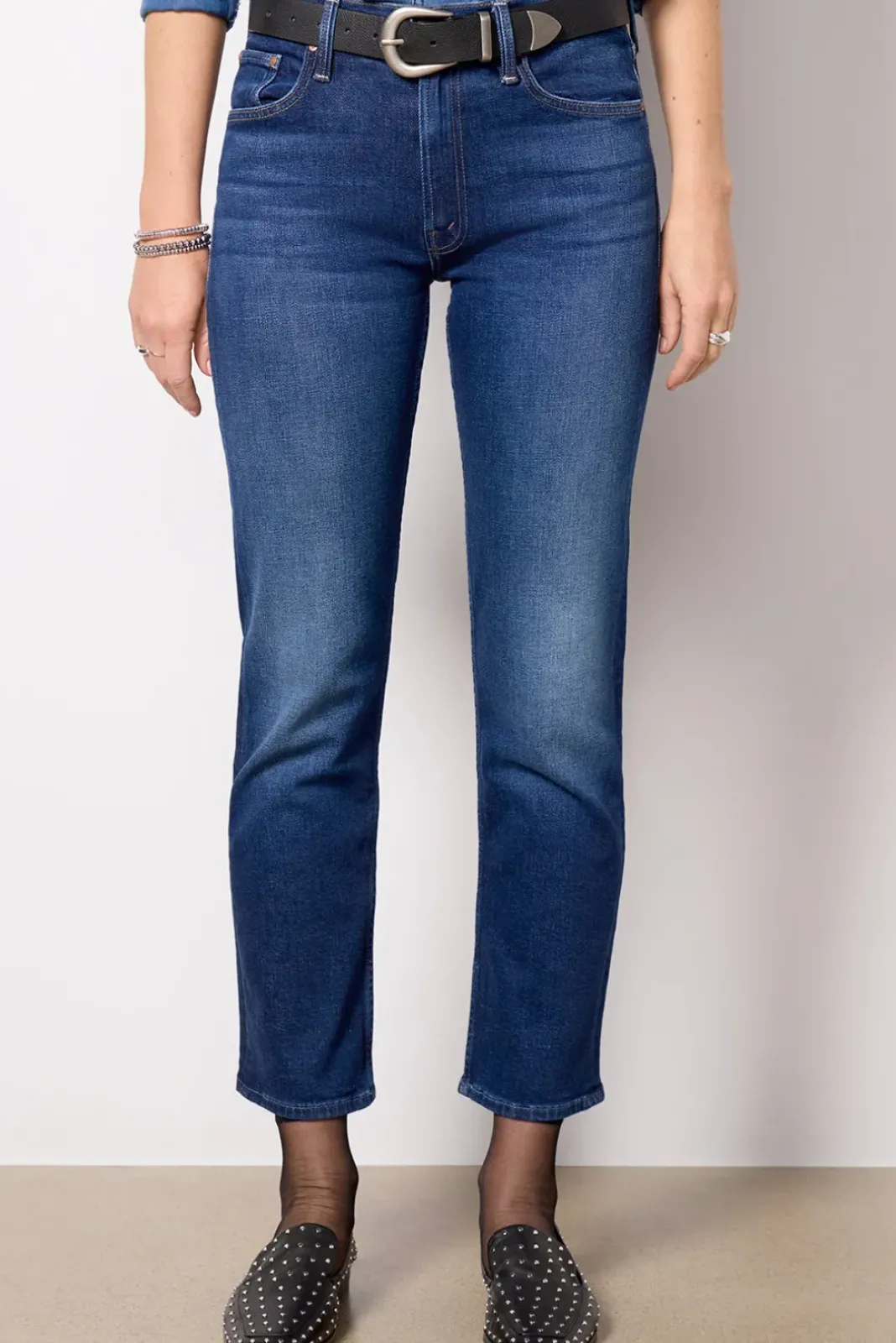 Jeans<MOTHER The MId Rise Rider Flood Tbk