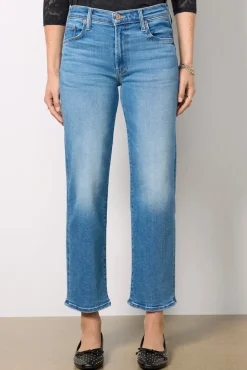 Jeans<MOTHER The Rambler Zip Flood Outoftheblue