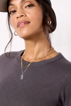 Tops & Tees<RAG AND BONE The Slub Tee Greystone