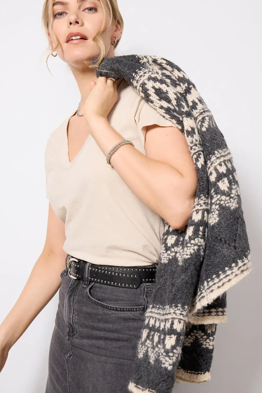 Tops & Tees<RAG AND BONE The Slub Tee Fossil