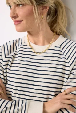 Matching Sets|Sweatshirts<RAILS Theron Sailor Stripe Terry Sweatshirt Cream/Navy