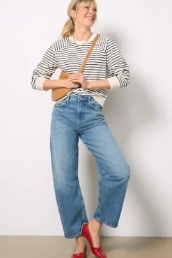 Matching Sets|Sweatshirts<RAILS Theron Sailor Stripe Terry Sweatshirt Cream/Navy
