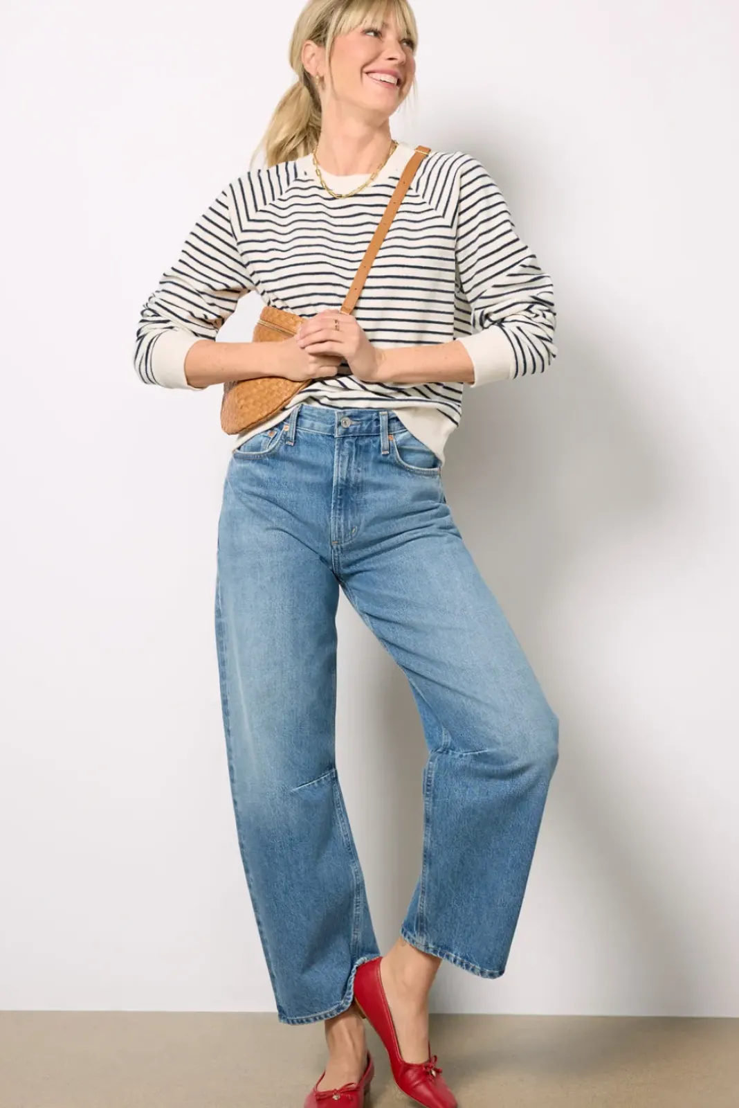 Matching Sets|Sweatshirts<RAILS Theron Sailor Stripe Terry Sweatshirt Cream/Navy