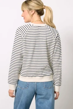 Matching Sets|Sweatshirts<RAILS Theron Sailor Stripe Terry Sweatshirt Cream/Navy