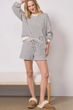 Matching Sets|Sweatshirts<RAILS Theron Sailor Stripe Terry Sweatshirt Cream/Navy