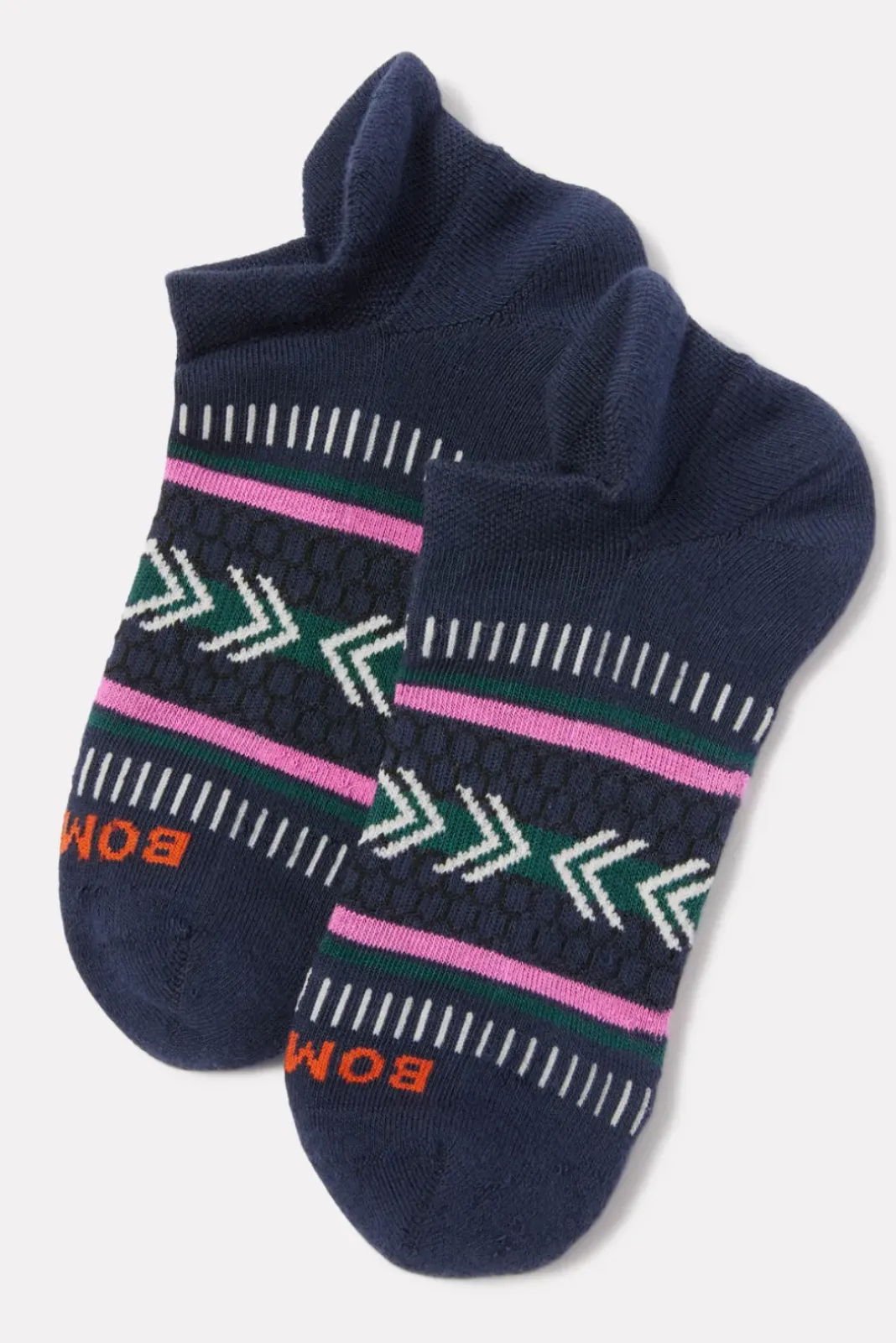 Socks<BOMBAS Ticking Stripe Fairisle Ankle Midnightnavy/Ivory