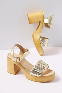 Shoes<SEYCHELLES Timber Platform Sandal Metallic