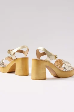 Shoes<SEYCHELLES Timber Platform Sandal Metallic