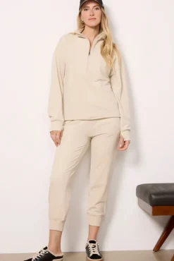 Matching Sets|Sweatshirts<VARLEY Timberley Half Zip Midlayer Cementmarl