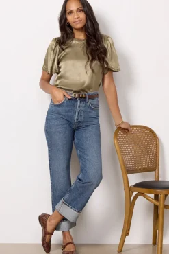 Tops & Tees<NATION LTD Toni Flutter Sleeve Tee Ivy