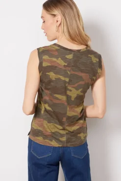 Tops & Tees<SANCTUARY Traveler Twist Sleeve Tee Renewcamo