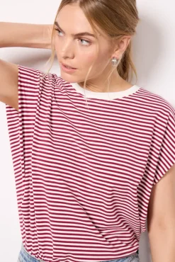 Tops & Tees<PISTOLA Trina Muscle Tee Sangriawhitestripe