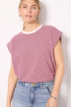 Tops & Tees<PISTOLA Trina Muscle Tee Sangriawhitestripe