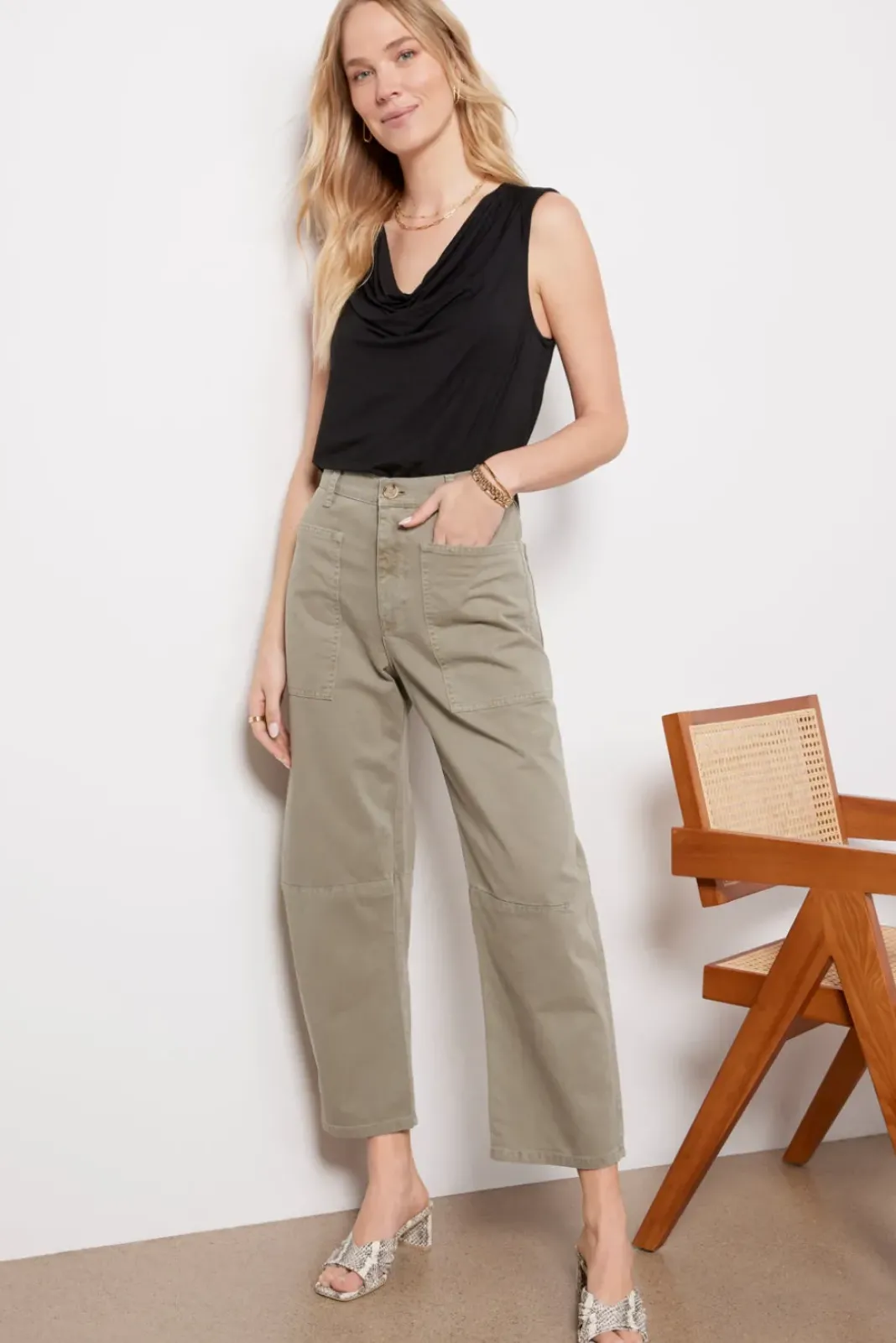Tops & Tees<EVEREVE Trisha Cowl Neck Tank Black