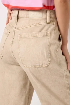 Jeans<PISTOLA Turner High Rise Barrel Leg Fawn