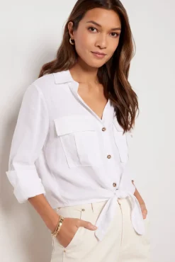 Tops & Tees<SANCTUARY Utility Pocket Shirt White