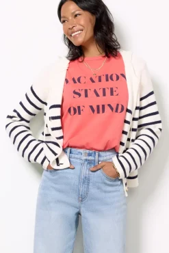 Tops & Tees<RETRO BRAND BLACK LABEL Vacation State of Mind Tee Vintagecoral