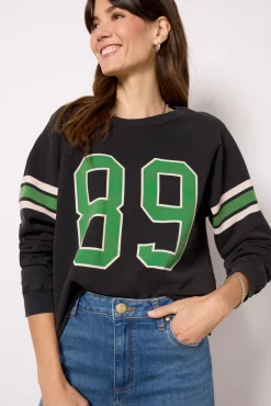 Tops & Tees<RETRO BRAND BLACK LABEL Varsity Sweatshirt Vbk
