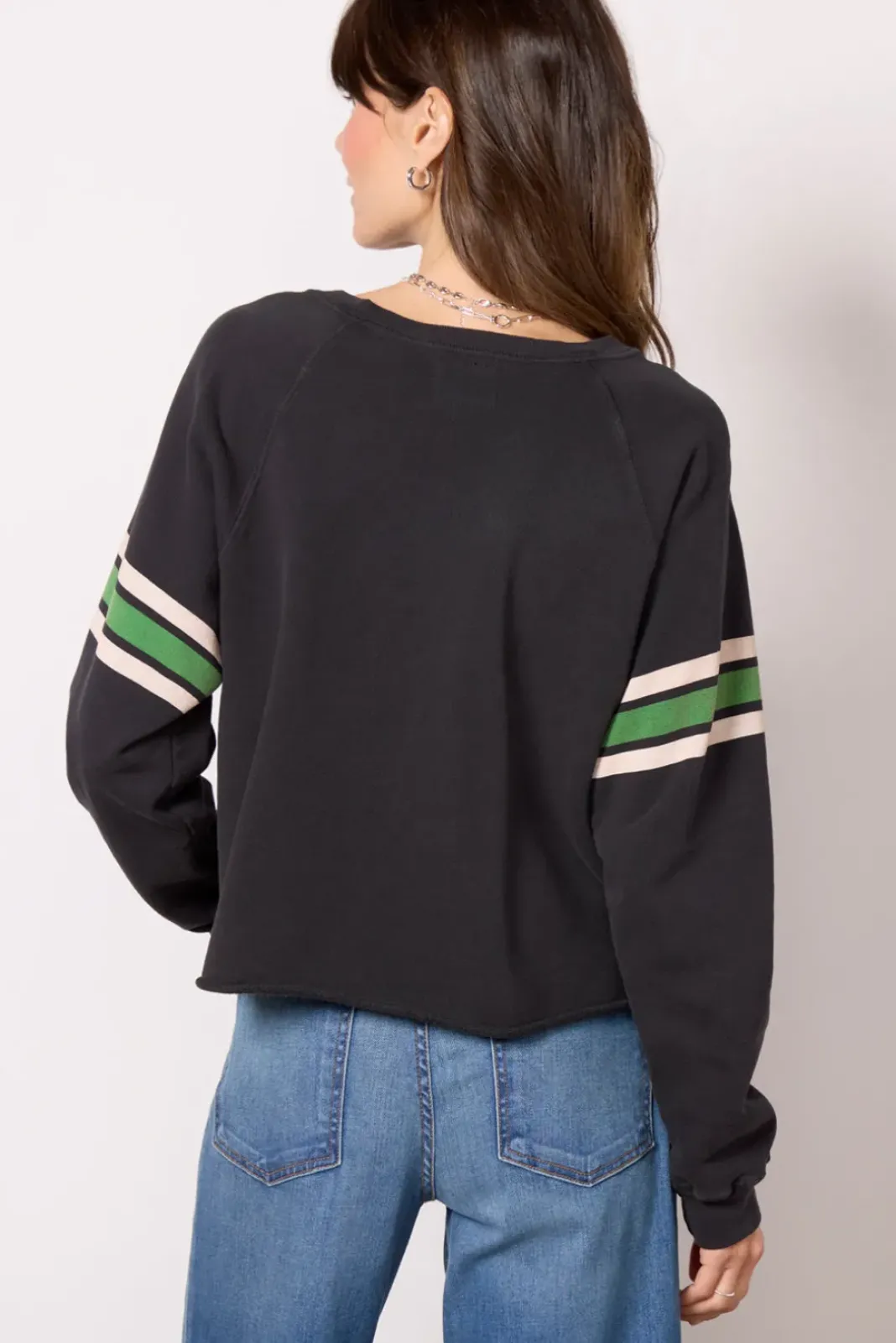 Tops & Tees<RETRO BRAND BLACK LABEL Varsity Sweatshirt Vbk