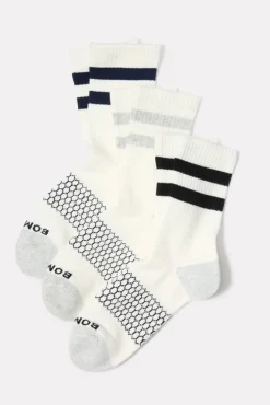 Socks<BOMBAS Vintage Stripe Half Calf Pack Softwhitemix