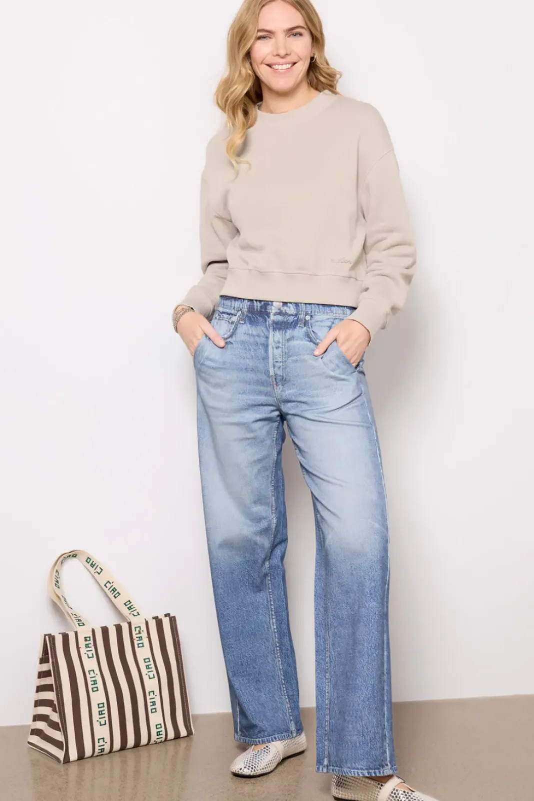 Sweatshirts<RAG AND BONE Vintage Terry Sweatshirt Fossil