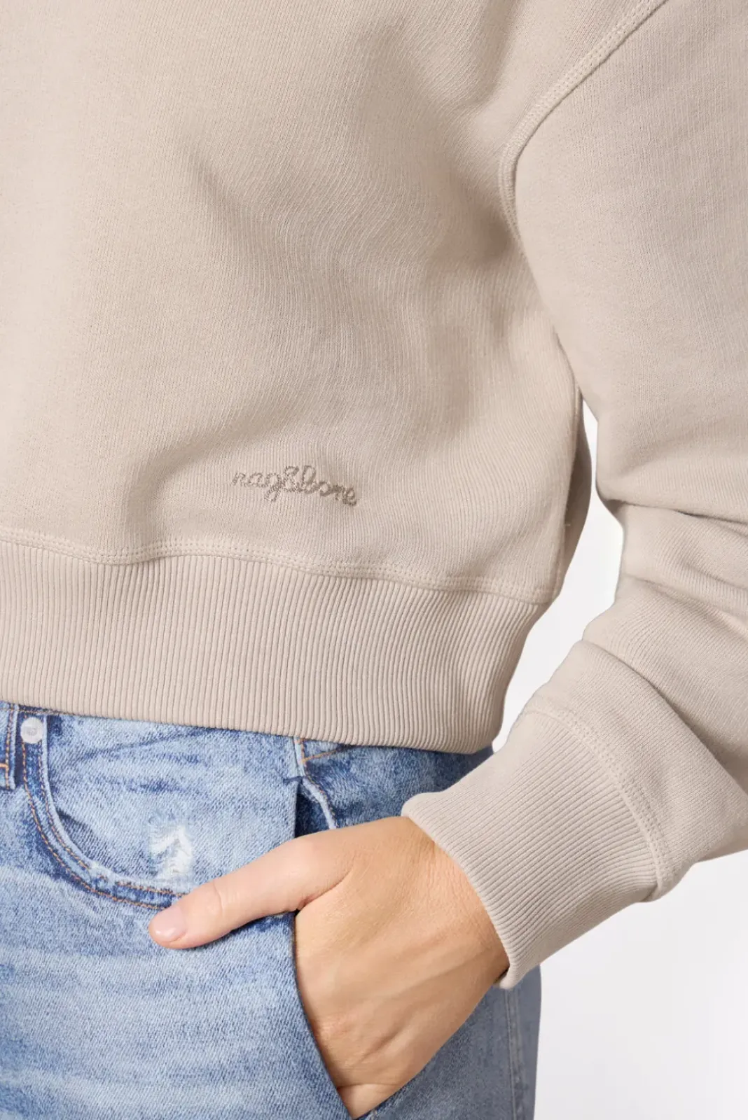 Sweatshirts<RAG AND BONE Vintage Terry Sweatshirt Fossil