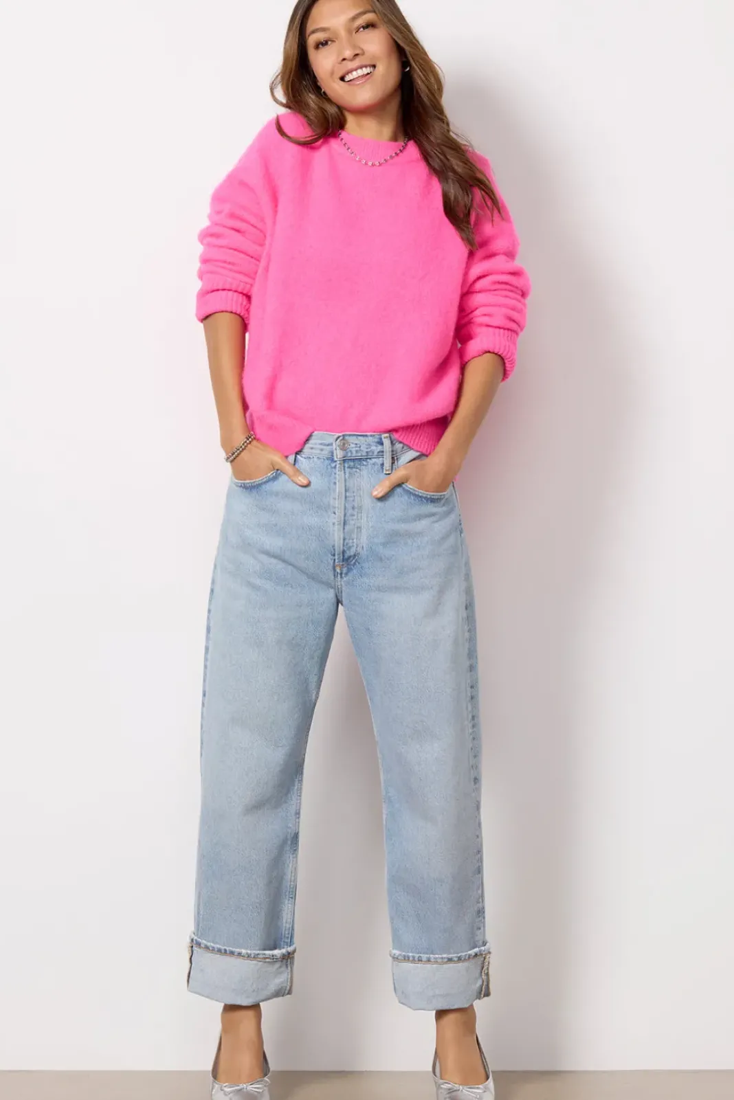 Sweaters<AMERICAN VINTAGE Vitow Pullover Fluopink